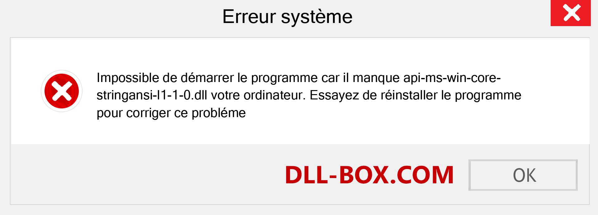 Le fichier api-ms-win-core-stringansi-l1-1-0.dll est manquant ?. Télécharger pour Windows 7, 8, 10 - Correction de l'erreur manquante api-ms-win-core-stringansi-l1-1-0 dll sur Windows, photos, images